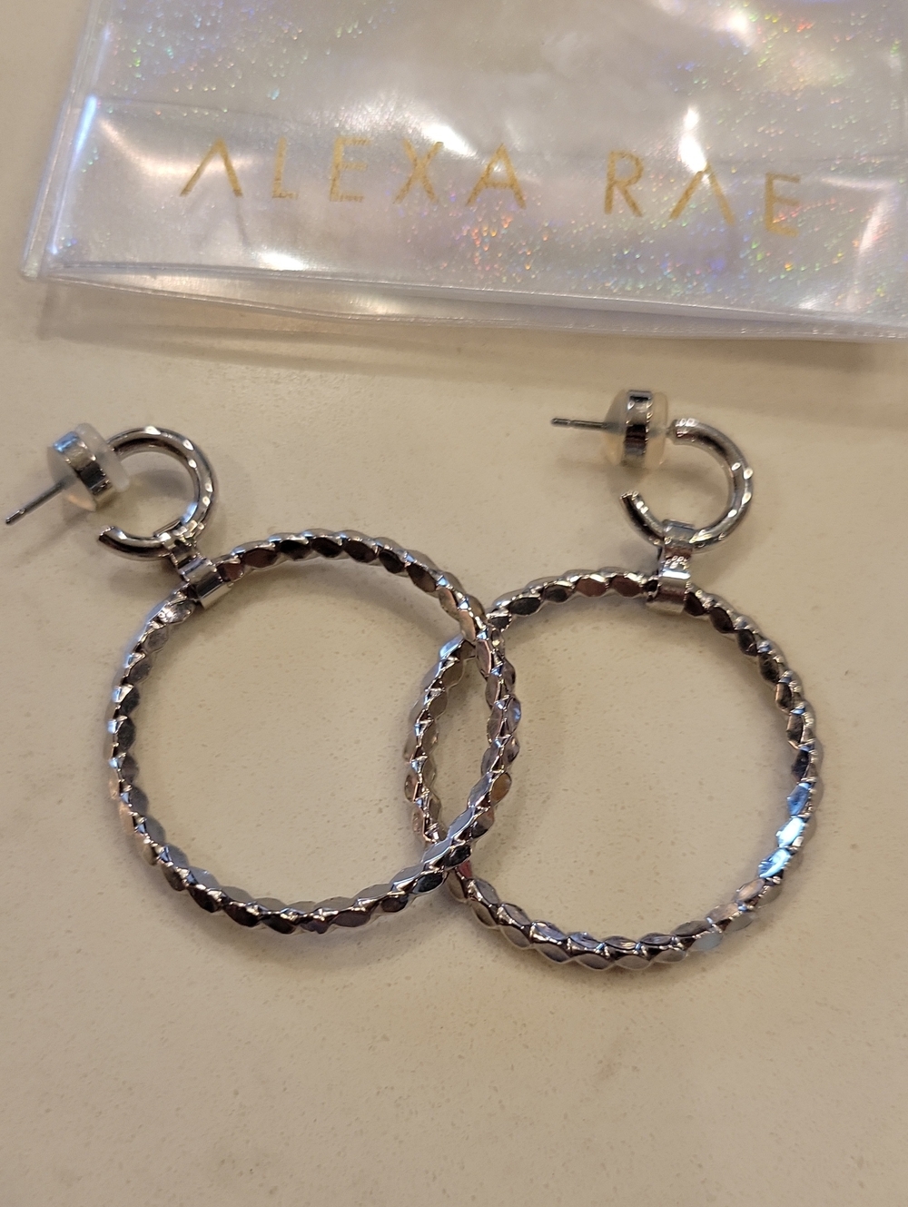 Melania Rae Hoop Earrings. - Picture 5 of 5